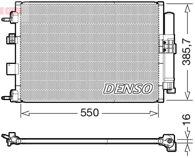 Kondenzátor, klimatizace DENSO DCN10046 Kondenzátor, klimatizace DENSO DCN10046