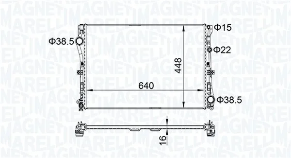 Chladič, chlazení motoru MAGNETI MARELLI 350213205400