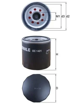 Olejový filtr MAHLE OC1421