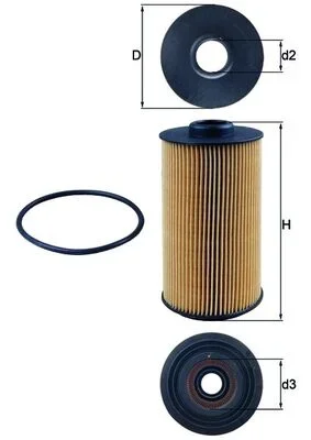 Olejový filtr MAHLE OX152/1D