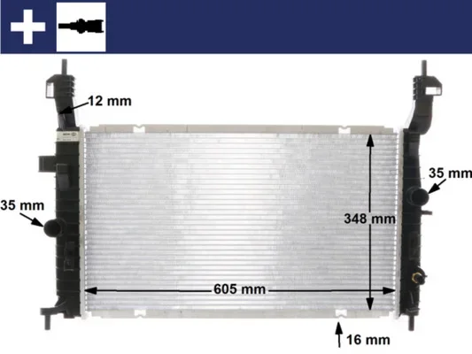 Chladič, chlazení motoru MAHLE CR2120000S Chladič, chlazení motoru MAHLE CR2120000S