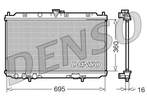 Chladič, chlazení motoru DENSO DRM46012