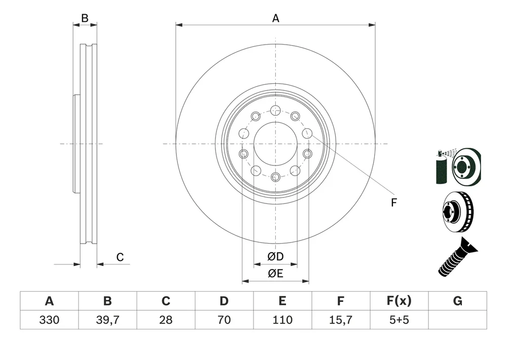 Brzdový kotouč BOSCH 0986479F66