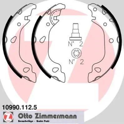 Sada brzdových čelistí ZIMMERMANN 10990.112.5