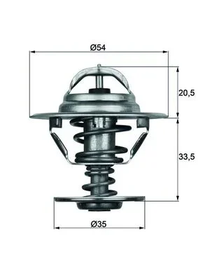 Termostat, chladivo MAHLE TX883D