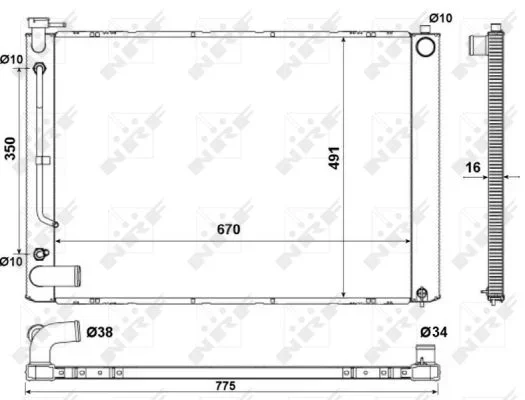 Chladič, chlazení motoru NRF 53681
