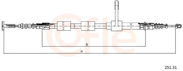 Tazne lanko, parkovaci brzda COFLE 251.31 – OE 60624590