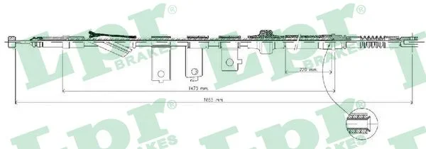 Tažné lanko, parkovací brzda LPR C0311B – OE 47510ST3E11