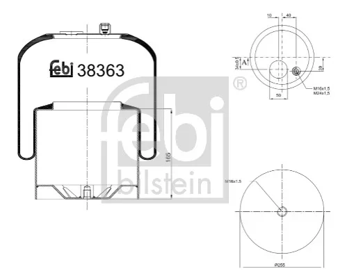 Mech, pneumaticke odpruzeni FEBI BILSTEIN 38363