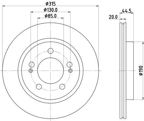Brzdový kotouč HELLA 8DD355134-271 – OE 4840136100
