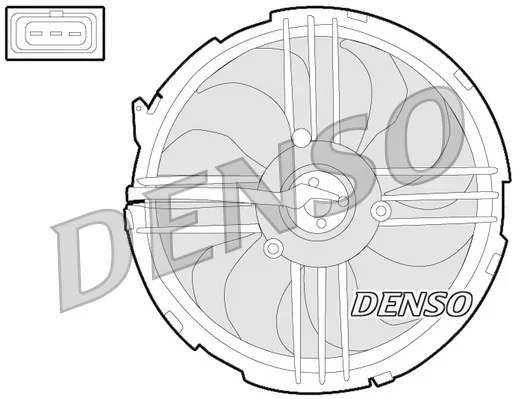 Větrák, chlazení motoru DENSO DER32009 – OE 6N0959453P