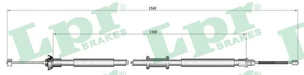 Tažné lanko, parkovací brzda LPR C0184B – OE 51731443