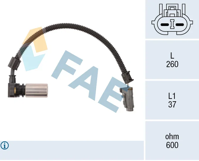 Snímač počtu otáček, řízení motoru FAE 79086 – OE 001927321 Snímač počtu otáček, řízení motoru FAE 79086 – OE 001927321