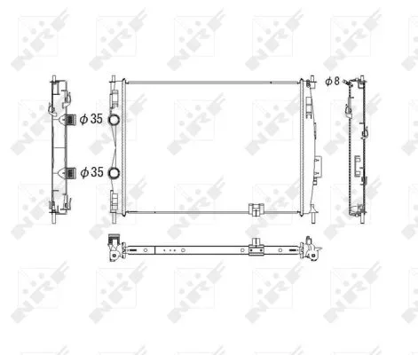 Chladič, chlazení motoru NRF 53755 – OE 21400JD900