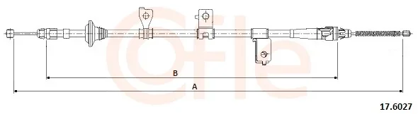 Tazne lanko, parkovaci brzda COFLE 17.6027 – OE 0K30A44420H