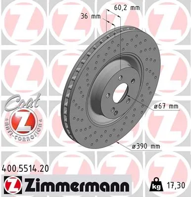 Brzdový kotouč ZIMMERMANN 400.5514.20