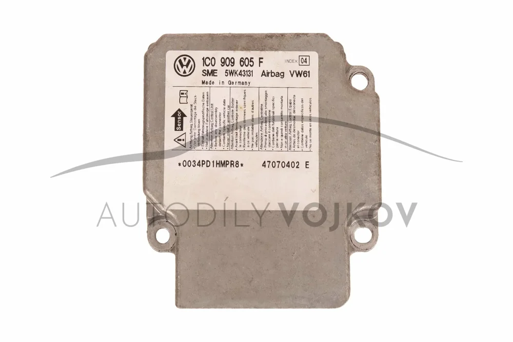 Jednotka airbagu 1C0909605F – 04 v:93010