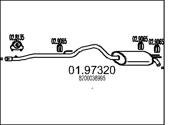 Zadni tlumic vyfuku MTS 01.97320 – OE 8200038995