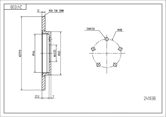 BRZ.KOTOUČ /Z/MONDEO 00- /LAK/KPL HART 241038