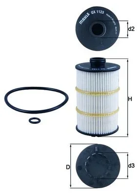 Olejový filtr MAHLE OX1123D