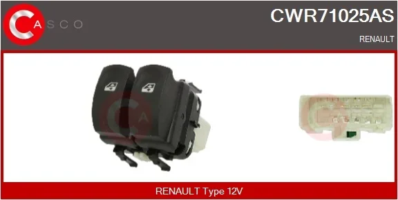 Spínač, zvedací zařízení oken CASCO CWR71025AS – OE 8200214943 Spínač, zvedací zařízení oken CASCO CWR71025AS – OE 8200214943