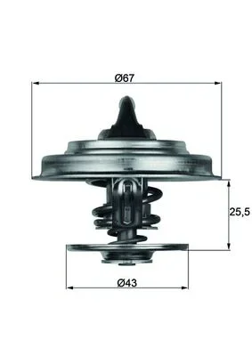 Termostat, chladivo MAHLE TX1883