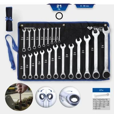 Ráčna-sada očkových klíčů KS TOOLS BT013121 Ráčna-sada očkových klíčů KS TOOLS BT013121