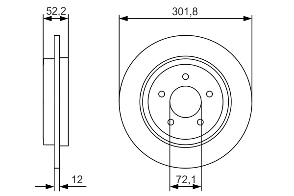 Brzdový kotouč BOSCH 0986479A53