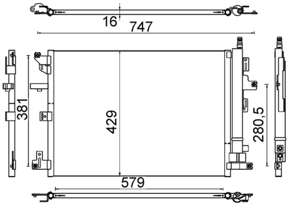 Kondenzátor, klimatizace MAHLE AC635000S
