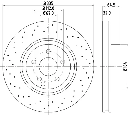 Brzdový kotouč HELLA 8DD355128-871