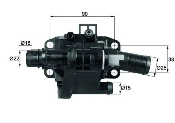 Termostat, chladivo MAHLE TH4183